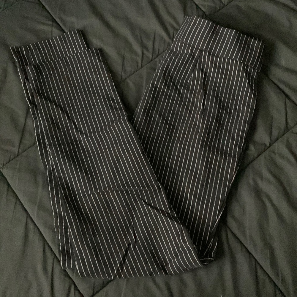 High waisted black and white pants